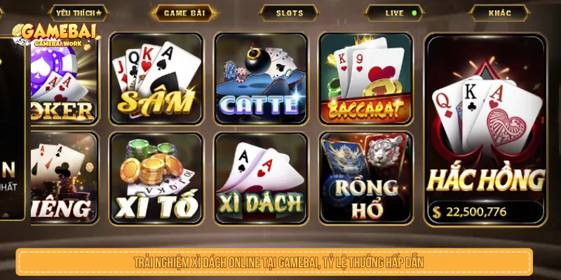 Trải Nghiệm Xì Dách Online Tại GAMEBAI, Tỷ Lệ Thưởng Hấp Dẫn